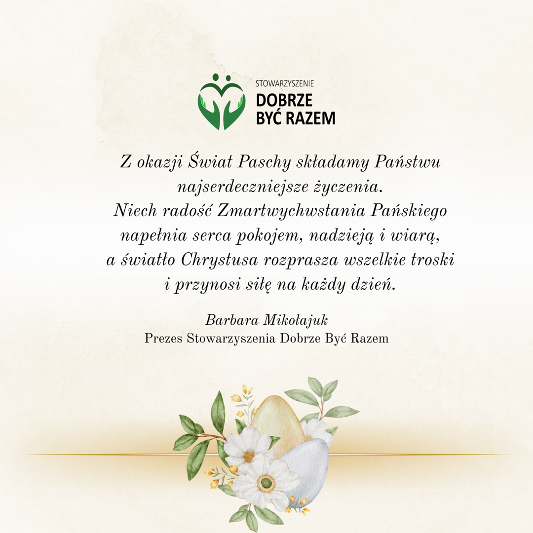 Zyczenia wielkanocne 2026 pr stowarzyszenie